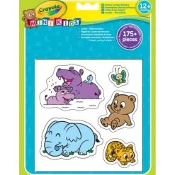 Crayola 120 Gommettes Geantes Animaux- Découpage, Collage, Pliage