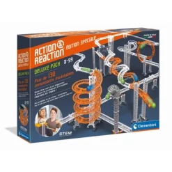 Clementoni Action Et Reaction - Circuit De Billes Rise & Speed Deluxe- Meccano, Engrenages