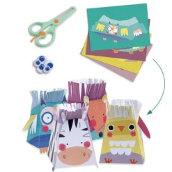 Djeco Activités Creatives Animaux Et Leurs Maisons- Découpage, Collage, Pliage