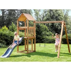 Soulet Aire De Jeux En Bois Noumea- Balancoires Et Portiques