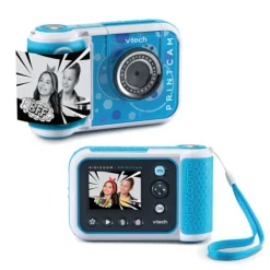 VTech Appareil Photo Bleu Avec Impression Instantanee - Kidizoom Print Cam- Appareils Photo Et Camera