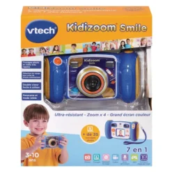 VTech Appareil Photo Kidizoom Smile Bleu- Appareils Photo Et Camera