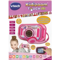 VTech Appareil Photo Kidizoom Touch 5.0 Rose- Appareils Photo Et Camera