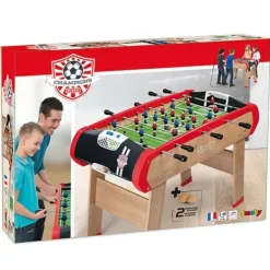 Smoby Baby-Foot|Baby Foot - Champions - Structure Et Pieds Bois - + 2 Balles Lieges Incluses