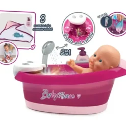 Smoby Accessoires Poupons|Baignoire Poupon Balneo - Baby Nurse