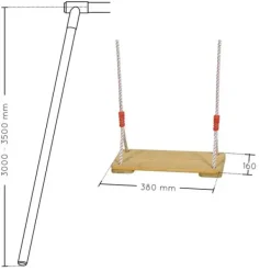 Soulet Balancoire En Bois Pour Portique 3 A 3,50 M- Balancoires Et Portiques