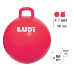 Ludi Ballon Sauteur Xxl Rouge- Ballons Sauteurs