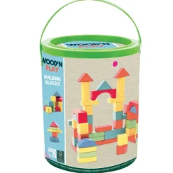 WOOD N PLAY Baril 100 Blocs De Construction- 1Er Age