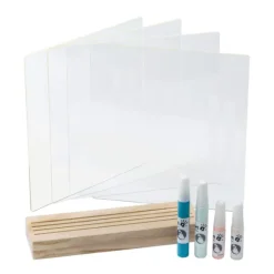 Baby Art Cadre A Empreintes En Bois Family Prints- Coffret Cadeaux, Naissance