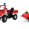 Rolly Toys Camion A Pedales Unimog Pompiers Avec Citerne- Tracteurs À Pédales