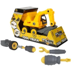 Brikkolo Camion De Chantier A Construire- Planchettes Et Construction En Bois