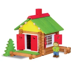 Jeujura Chalet En Bois 70 Pieces- Planchettes Et Construction En Bois