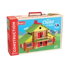 Jeujura Chalet Suisse 240 Pieces- Planchettes Et Construction En Bois