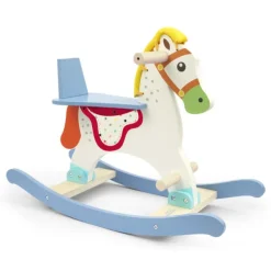 WOOD N PLAY Cheval A Bascule En Bois- Porteurs & Jouets À Bascules