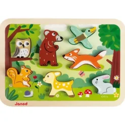 Janod Puzzle Bébé / Enfant|Chunky Puzzle Foret