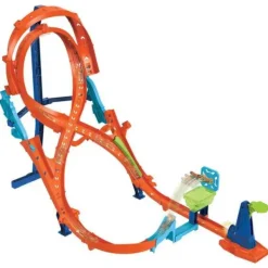 Mattel Circuit Piste Cascade Grand Huit - Hot Wheels- Jeux De Récréation
