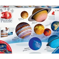 Ravensburger Puzzles 3D|Coffret 8 Puzzles 3D - Systeme Solaire