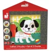 Janod Puzzles Bois|Coffret 3 Puzzles Tornado Titus Et Felix