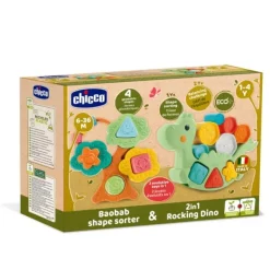 Chicco Coffret Eveil Eco - Trieurs De Formes Et Jouets A Empiler- Jouets À Emboîter, À Empiler