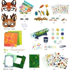 Djeco Coffret Multi-Activités Nature- Découpage, Collage, Pliage