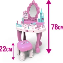 Miss Fashion Faire Comme Les Grands|Coiffeuse Princesse Et 16 Accessoires - 78 Cm