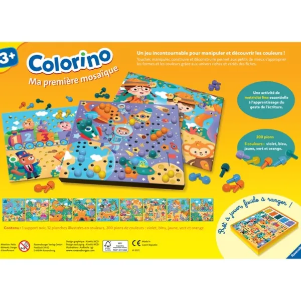 Ravensburger Colorino - Ma Premiere Mosaique- Mosaïque, Sable Et Paillettes