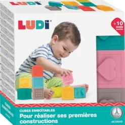Ludi Cubes Sensoriels Emboitables- Jouets À Emboîter, À Empiler