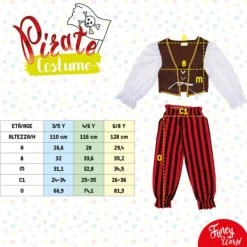 Fancy World Deguisement De Pirate 3/5 Ans- Déguisements