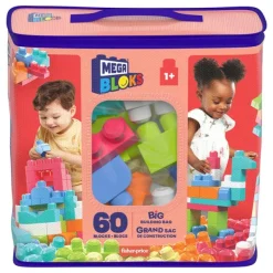 Mega Bloks Grand Sac De Construction 60 Briques - Rose- 1Er Age