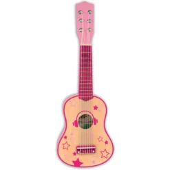 Music Star Guitare En Bois Rose 55 Cm- Instruments De Musique