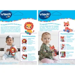 VTech Hochet Malo Le Renardeau Ou Leo Le Lionceau - Baby Loulous- Hochets, Anneaux De Dentition