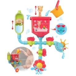 Vulli Jeu De Bain Tuyaux Folie Avec Hochet Maracas- Jouets Pour Le Bain