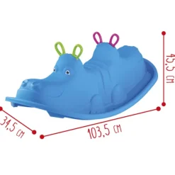 SUN and SPORT Jouet A Bascule 3 Places - Hippopotame- Porteurs & Jouets À Bascules