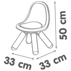 Smoby Kid Chaise Interieure / Exterieure - Bleue- Tables Et Chaises De Jardin