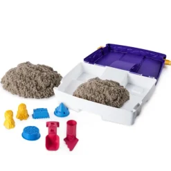 Spin Master Kinetic Sand - Mallette D'Activités - Sable Magique A Modeler- Pate À Modeler, Modelage Et Gravure