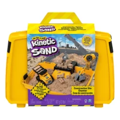 Spin Master Kinetic Sand - Mallette De Construction - Sable Magique A Modeler- Mosaïque, Sable Et Paillettes