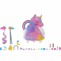 Mattel Figurines|Le Salon Licorne Arc-En-Ciel - Polly Pocket