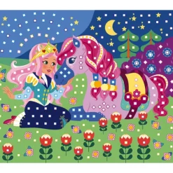 Janod Les Ateliers Du Calme - Mosaiques Poneys Et Licornes- Mosaïque, Sable Et Paillettes