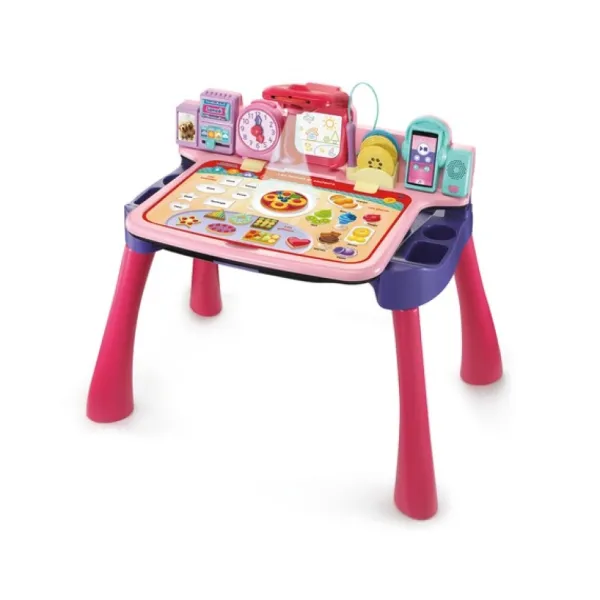 VTech Magi Bureau Interactif 5 En 1 Rose- Tableaux, Ardoises