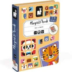 Janod Premiers Apprentissages|Magneti'Book - Mix And Match - Les Animaux