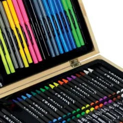 Creamania Mallette A Dessin En Bois 180 Pieces- Dessin Et Peinture