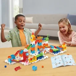 VTech Marble Rush - Circuit A Billes - Adventure Set S100- Constructions Magnétiques, Billes