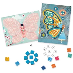 Djeco Mosaiques Papillons- Mosaïque, Sable Et Paillettes