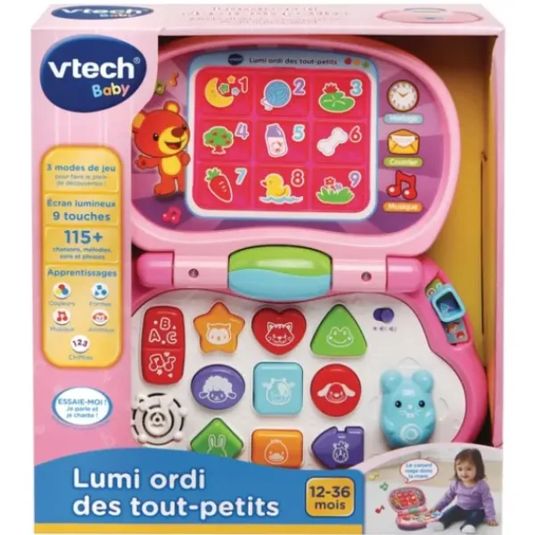 VTech Ordinateurs Et Jeux Interactifs|Ordinateur Lumi Ordi Des Tout-Petits Rose