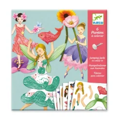 Djeco Pantins A Colorier Fees- Découpage, Collage, Pliage