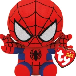 TY Peluches Super-héros Et Personnages|Peluche Beanie Babies Marvel - Spiderman 15 Cm