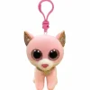 TY Peluches Porte-clés|Peluche Beanie Boo'S Porte-clés Fiona Le Chat