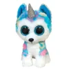 TY Mini Peluches|Peluche Chien Husky Licorne - 15Cm