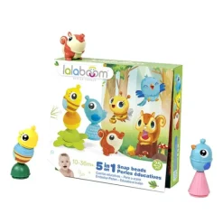 Lalaboom Perles Animaux - 25 Pieces- Jouets À Emboîter, À Empiler