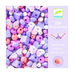 Djeco Perles En Bois Papillons- Perles